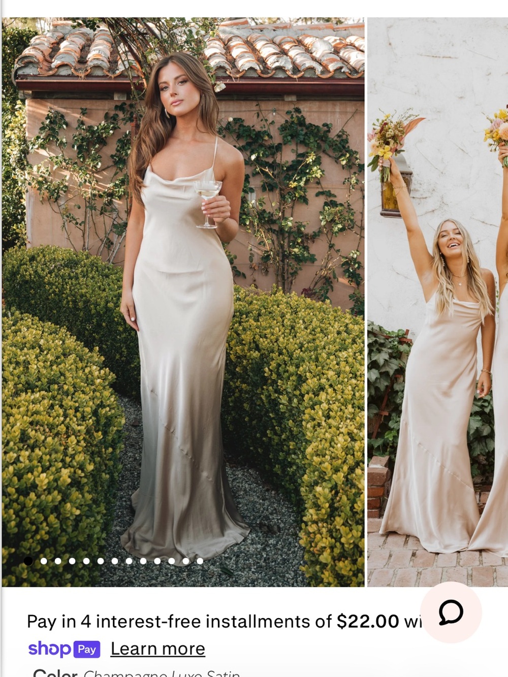 Maxi Slip Dress - Cream Satin